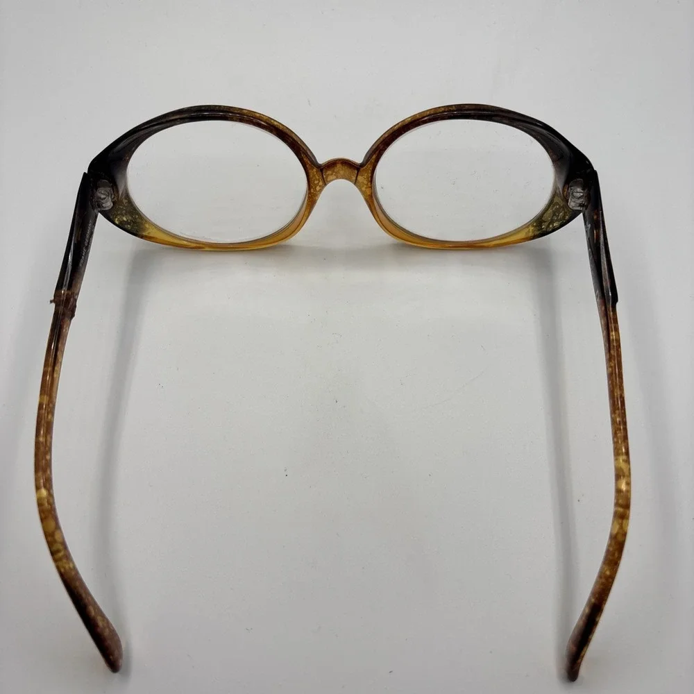 CHRISTIAN DIOR Vtg Oversized Eyeglasses 2019 10 GERMANY Amber Lucite Frame w/bag